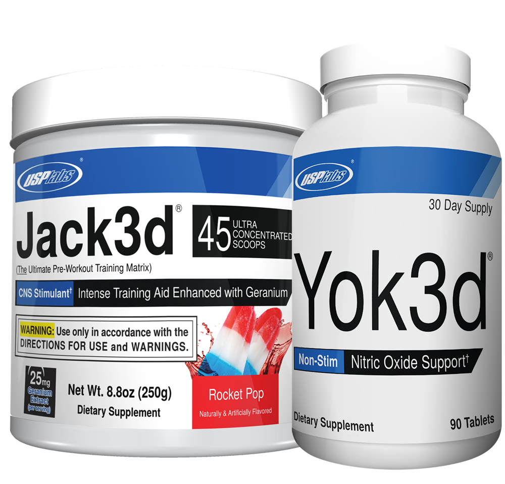 USP Labs Jack3d Yok3d DMHA Muscle Pump Stack
