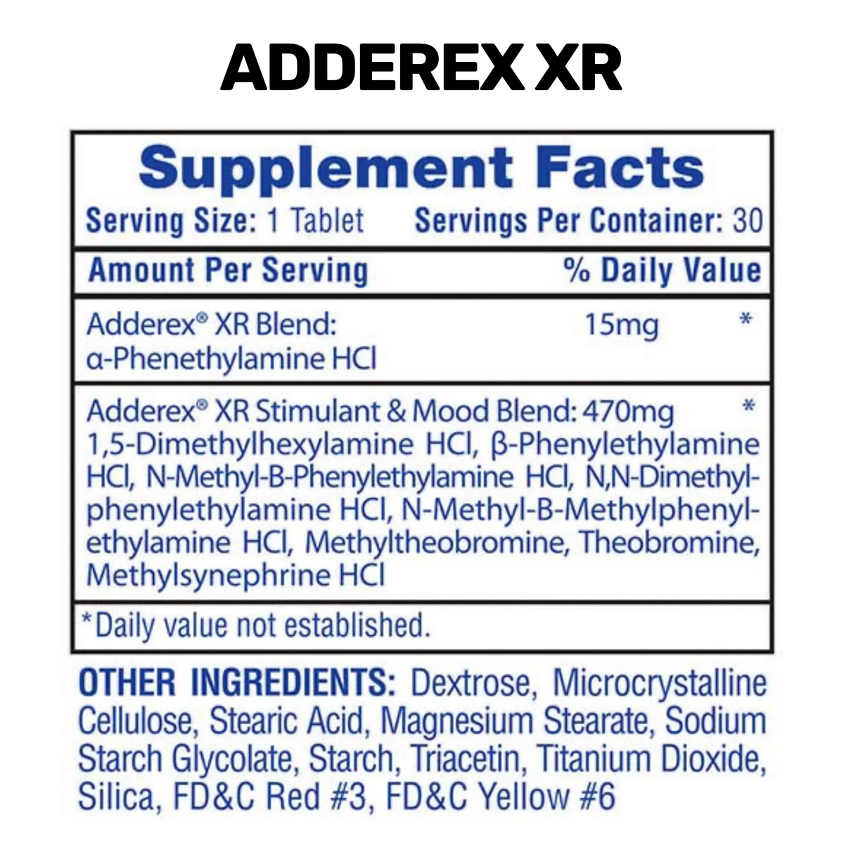 Hi-Tech Pharmaceuticals Adderex XR