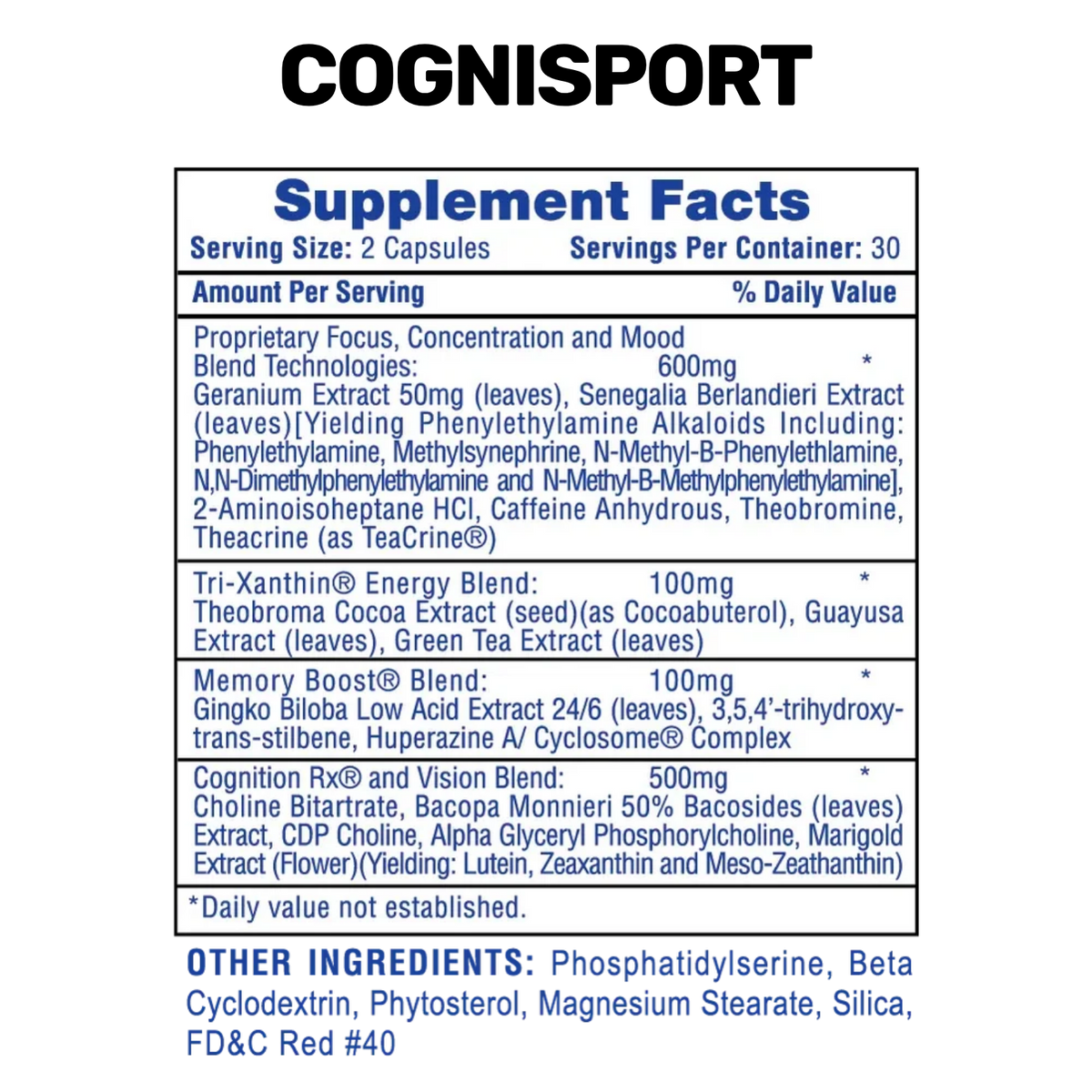 Hi-Tech Pharmaceuticals Cognisport 60 Capsules
