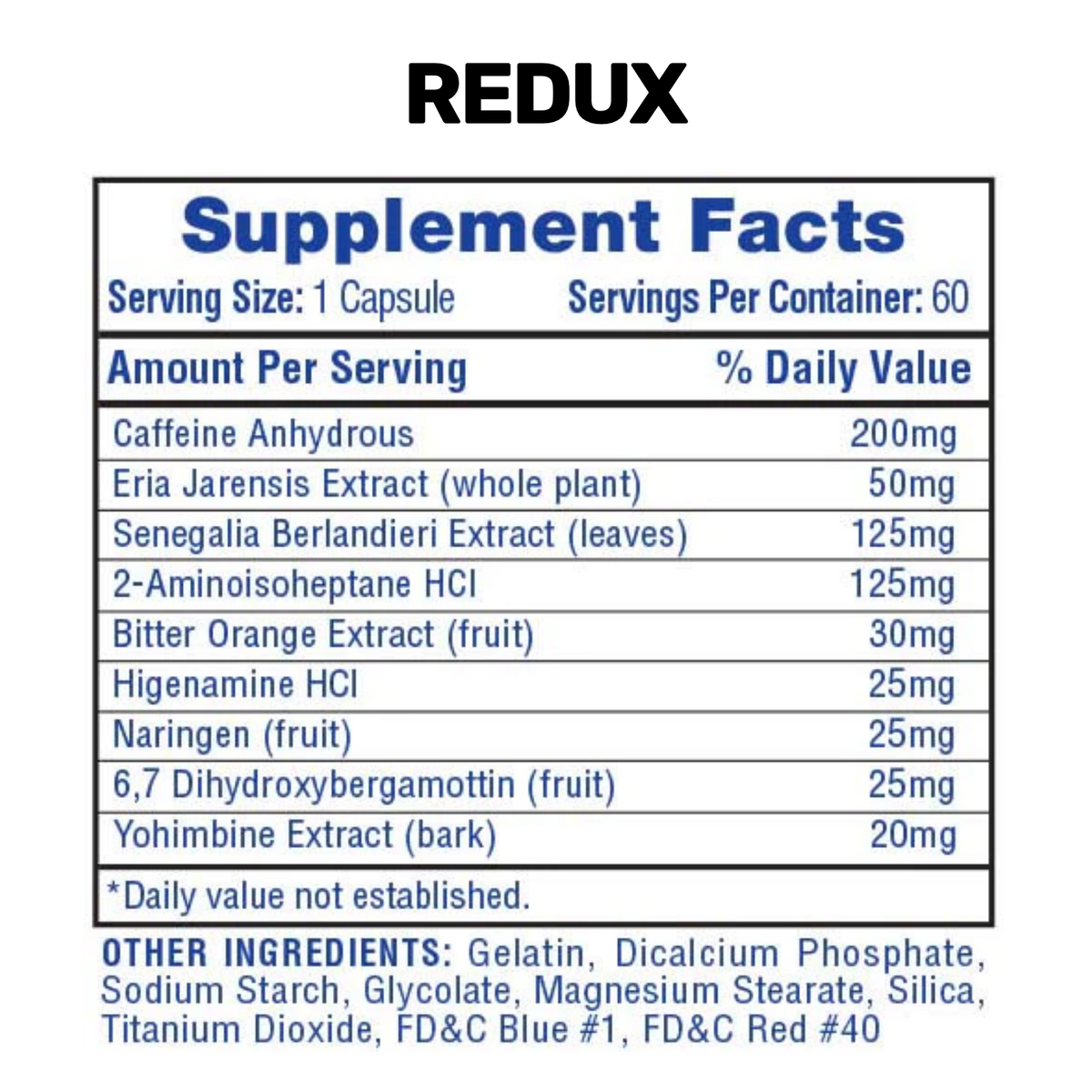 Hi-Tech Pharmaceuticals Redux 60 Capsules