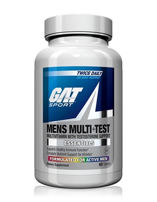 Gat Mens Multi + Test 60 Capsules Muscle Building Testosterone Support