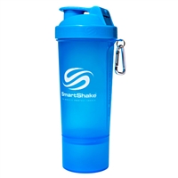 Smart Shake Slim Neon Blue Blender Bottle