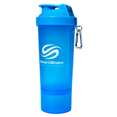 Smart Shake Slim Neon Blue Blender Bottle