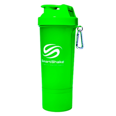 Smart Shake Neon Green Slim Blender Bottle