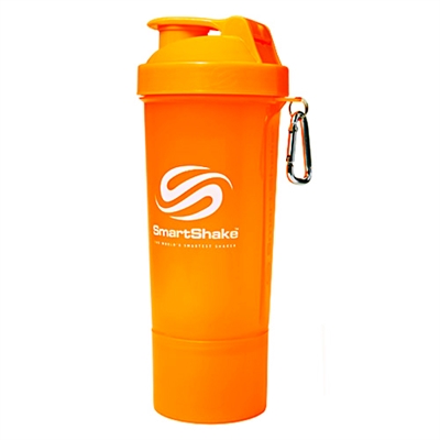 Smart Shake Neon Orange Slim Blender Bottle
